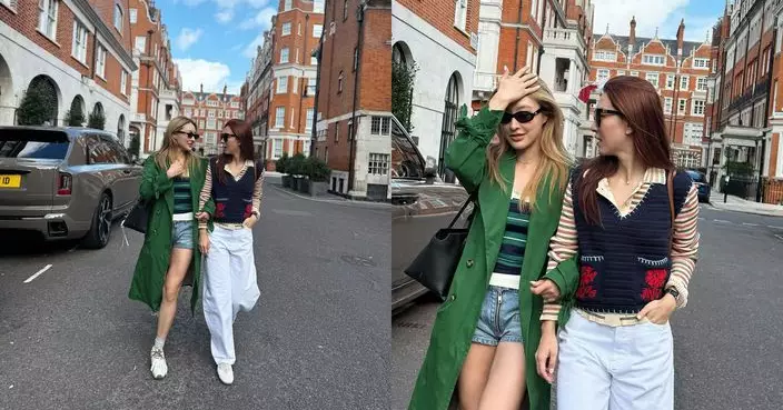 陳瀅新劇延期急煞停 趁空檔偕王敏奕遊英歎美食