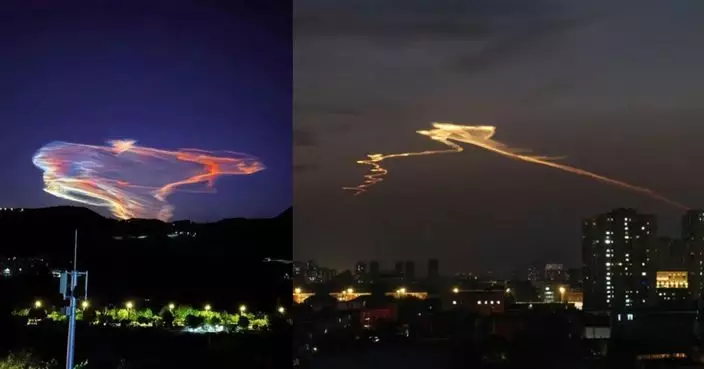 北京暴雨後上空現絕美「七彩火箭雲」 專家解密背後成因