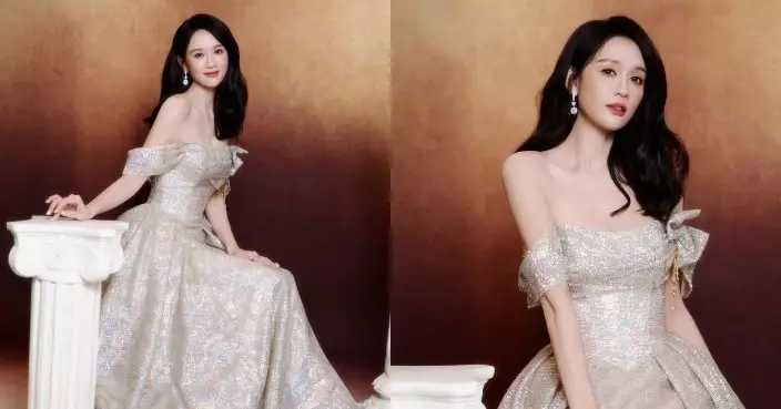 陳喬恩化身希臘女神 低胸露肩長裙散仙氣