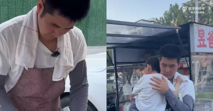 拒靠施捨生活 鄭州慈父帶4歲腦癱兒街頭擺攤維生 僅盼聽兒喊「爸爸」