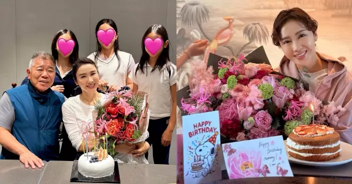 黎姿54歲生日甜愛女自製蛋糕+生日卡 仲有老公永不缺席的鮮花