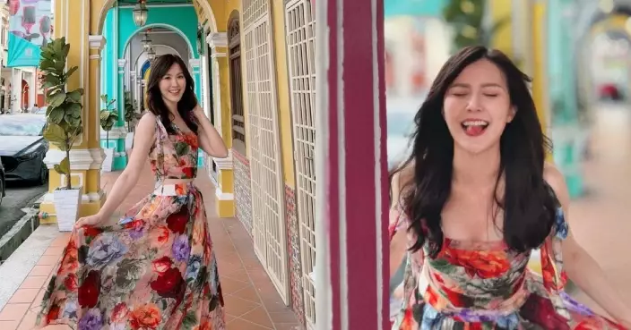 劉佩玥花花長裙上陣嬌豔動人 展招牌甜笑又伸脷賣萌