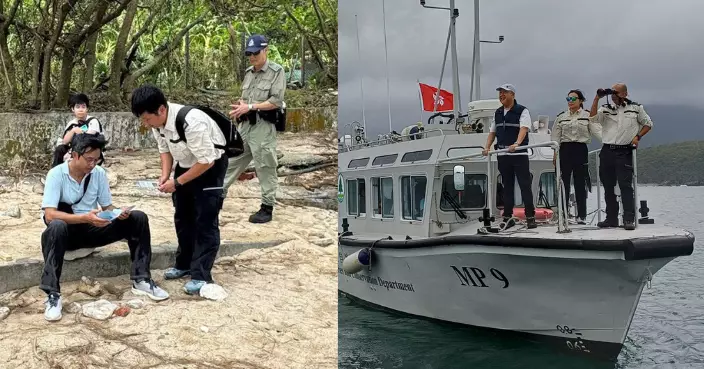 漁護署警方海事處聯合行動 防止橋咀洲出現違法行為