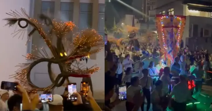 大坑舞火龍第二晚舉行 市民遊客到場觀賞