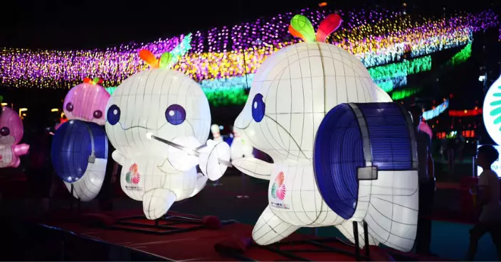 天公造美 市民中秋夜維園賞花燈