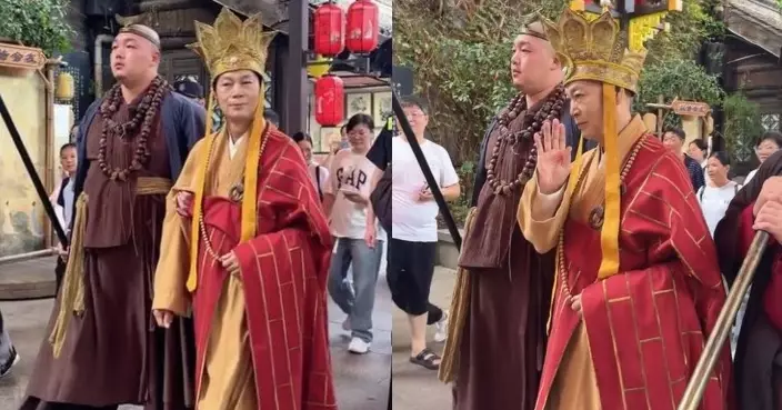 79歲羅家英第4度患癌仍博命工作 酷熱天氣下扮「唐僧」現身需旁人攙扶