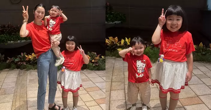 李璨琛太太晒三母女合照感概囡囡大得快 2歲Sucy唔識舉V勁搶FO