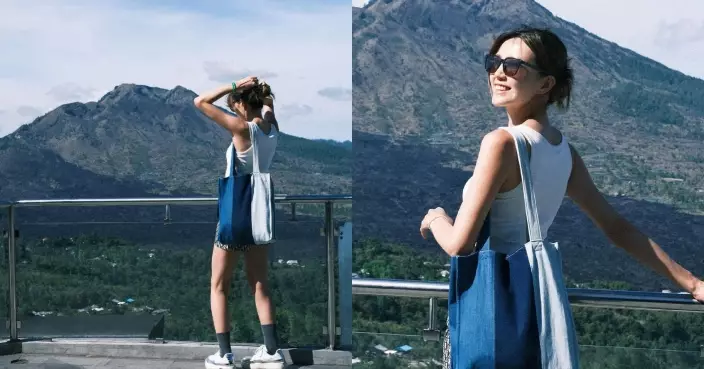 吳若希遊峇里島輕裝上陣睇火山 背心短褲晒Fit爆身材