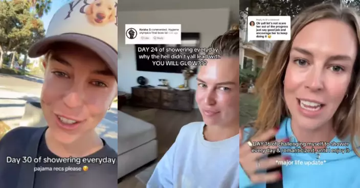 美國女網紅每周沖2次涼被罵翻 發起30天挑戰找回「沖涼的浪漫」