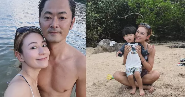 江若琳蕭唯展遵守承諾帶囝囝到沙灘放電 全家出動享受親子樂IG分享溫馨時刻
