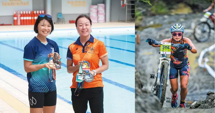 《警聲》 警隊辦三鐵體驗賽 雙姝展現紀律與堅持
