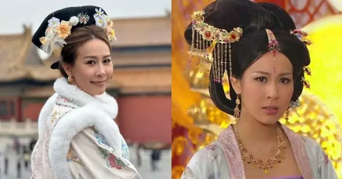 曹敏莉帶仔女著清裝遊紫禁城 勾網民《宮心計》回憶