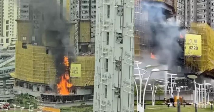 啟德地盤棚架火警約200工人疏散無人傷