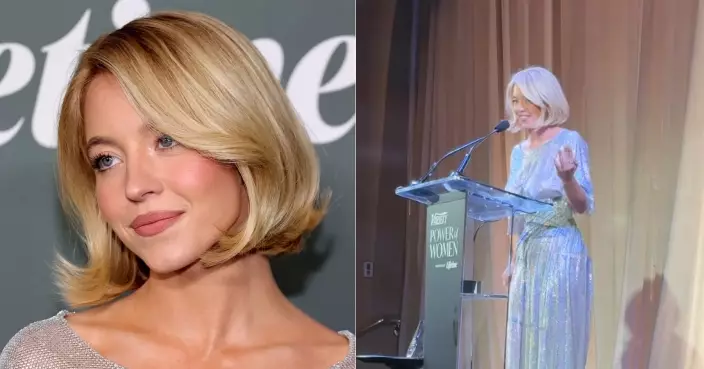 Sydney Sweeney真空上陣透視裝震撼全場 自信演說談被低估