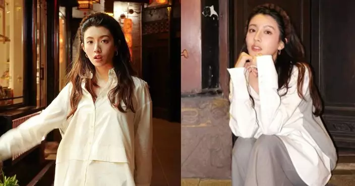 蔡思貝古宅俏皮留影 輕托香腮網民讚可愛