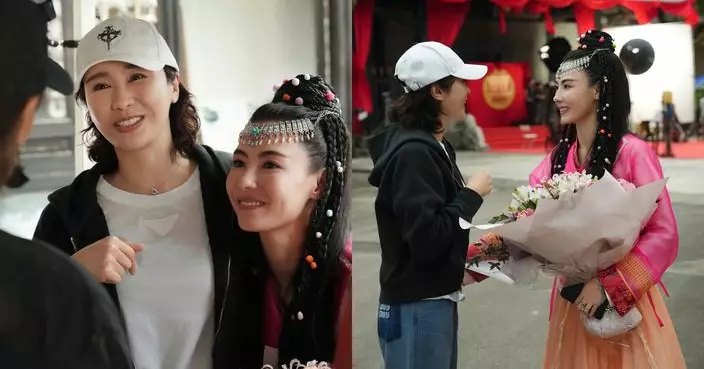 黎姿闊別電視城17年 驚喜探班摯友張柏芝 盛讚新版「趙敏」更奪目