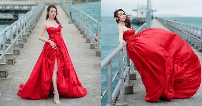 「東張女神」梁菁琳Tube Dress上陣谷胸晒線  化身暴風女神拋金句自勉