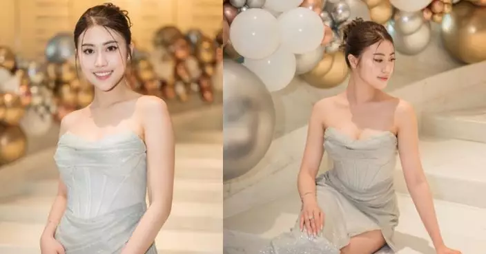 前港姐鍾翠詩派福利 Tube Dress上陣性感又不失優雅