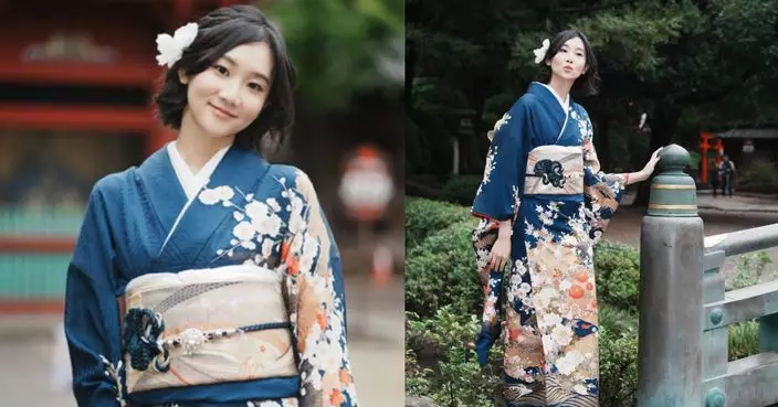 袁文靜東京着和服晒新Look 短髮嘟嘴獲讚可愛