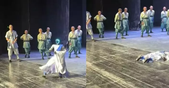 內地機械人表演武術摔倒 影片瘋傳引網民讚真實不死板：已經趨於AI化