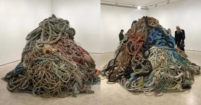 數月走遍全國收集10噸廢棄繩索展出 英藝術家標價逾千萬出售惹議