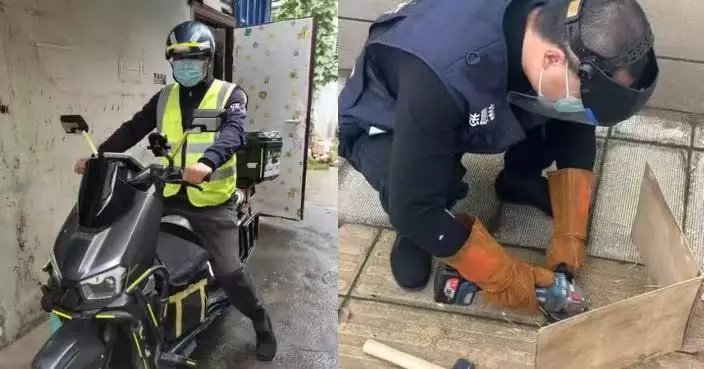 目睹行人被路釘絆倒受傷 武漢外賣員送餐2年清800枚路釘獲封「除釘俠」