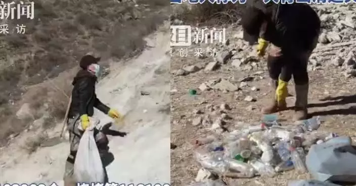 10年進山371次 內蒙銀行職員清出逾2萬斤垃圾獲封「大青山清道夫」