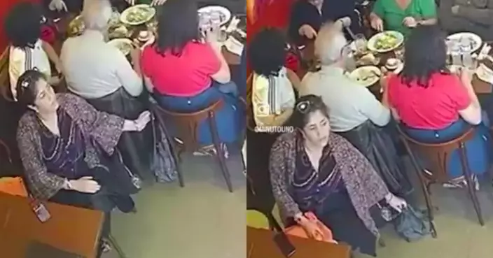 餐廳30秒極速偷手袋 阿根廷女賊得手神態自若離場 受害者全家冇人察覺