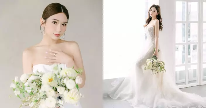 梁凱寧再晒性感唯美婚紗照 網民齊問：咁靚得唔得㗎？！