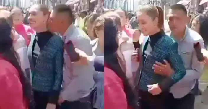 墨西哥總統辛鮑姆公開活動遭性騷擾 涉案男子被捕