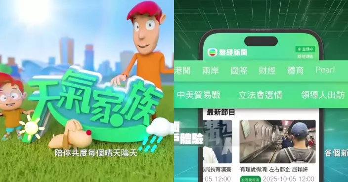 無綫新聞兩大重點優化項目！「天氣家族」即將隆重誕生 應用程式全面升級