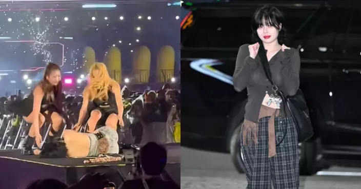 泫雅澳門演出中途突暈倒 現場保鏢火速上台抱走