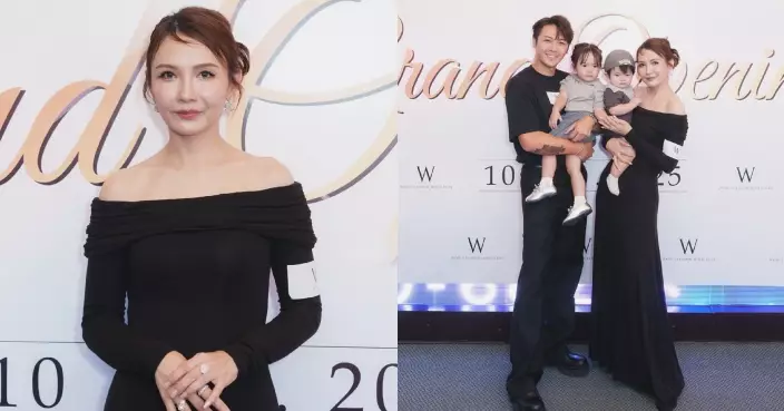 陳樂榣輕奢首飾店回歸銅鑼灣開幕 葉泓聲帶仔女到場支持兼鼓勵太太養埋自己