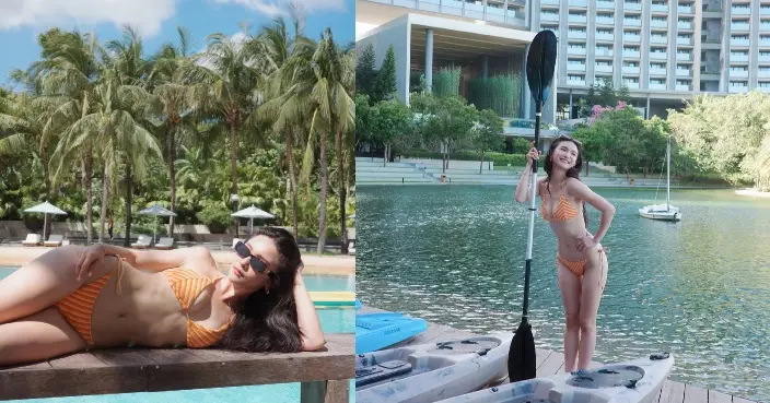 星二代關楓馨三亞留影大派福利 火辣造型展示索爆身材