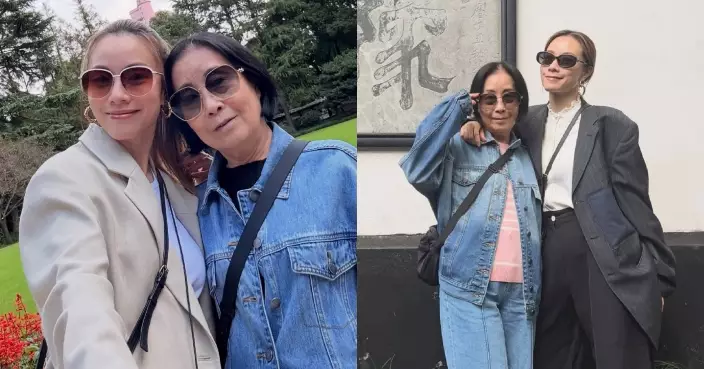 鄧麗欣趁首個個人畫展開幕前帶媽媽去旅行 自揭放縱食到肥咗少少