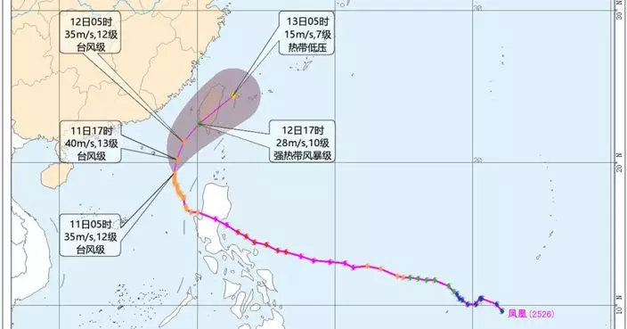 中央氣象台續發布颱風黃色預警 料鳳凰夜間逐漸轉向東北移動並減弱