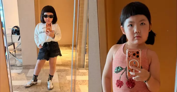 李元元展自信一面擺Cool爆pose對鏡自拍 媽媽：點解可以一路忍住唔笑