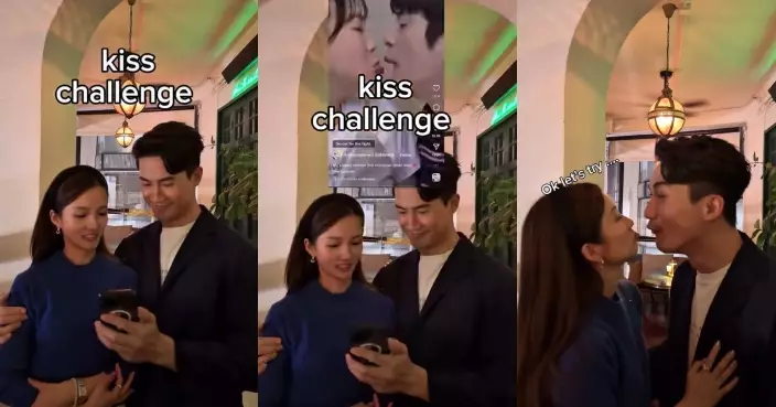 被郭子豪逼挑戰另類「Kiss Challenge」 鄧卓殷勁抗拒：NOOOOOOO!