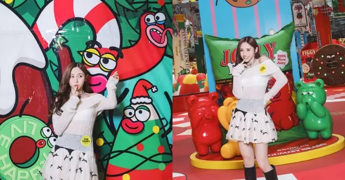 Ivy So變身甜蜜仙子 與8米高糖果打卡晒「冧樣」笑容融化全場
