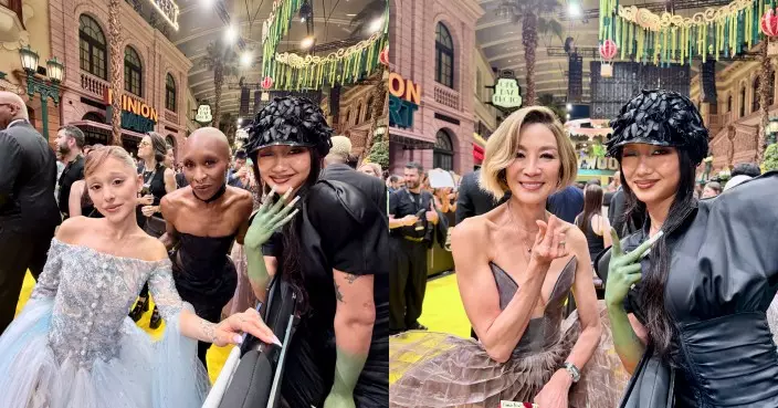 Marf化身「壞女巫」驚喜現身《魔法壞女巫：第二章》新加坡首映  與偶像Ariana Grande夢幻同框