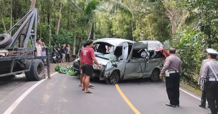 印尼峇里島汽車撞樹 13中國公民乘客5死8傷