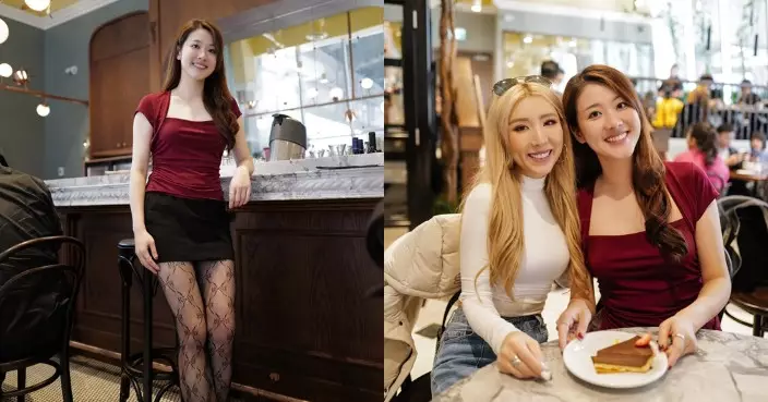 鄧佩儀加拿大工作不斷 短裙喱士襪會譚嘉儀慶生