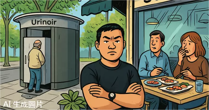 巴黎日料店露台面向公廁外置小便池　食客用餐「近距離」對着如廁人群