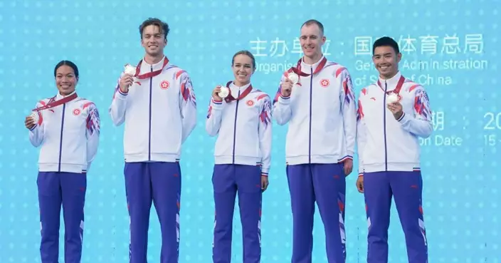 全運會｜港隊三項鐵人代表奪混合接力銀牌