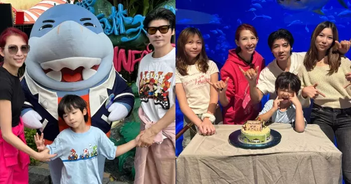 張晉舉家到主題樂園為細仔慶生 蔡少芬：有仔女是何等福氣