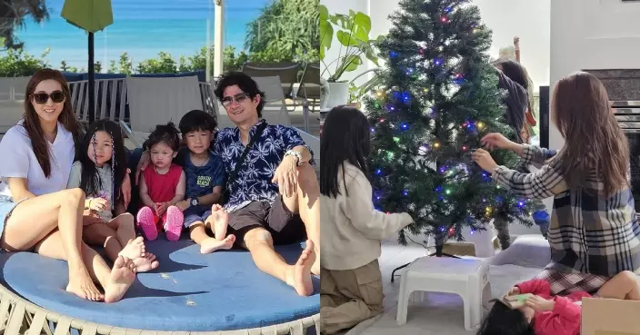 鍾嘉欣被傳婚變 全家人一同佈置聖誕樹粉碎傳言