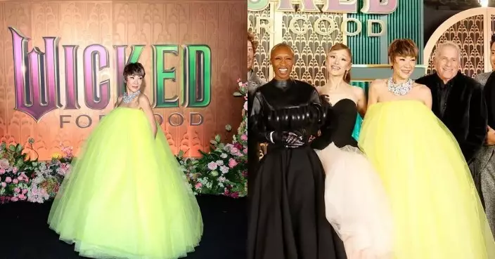 楊紫瓊「巨型啤梨裝」驚艷紐約 繼牛肚裙後再掀時裝熱話