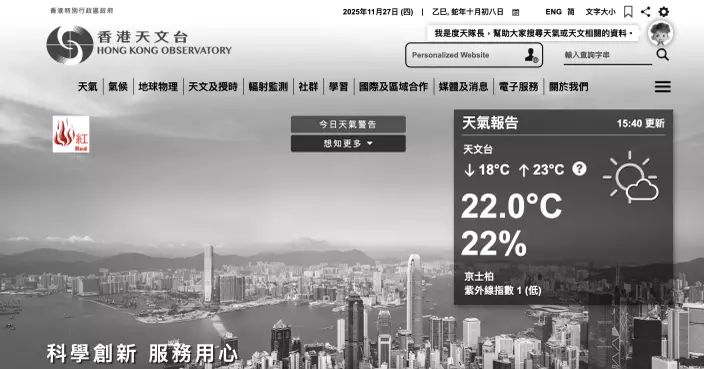 天氣 | 天文台：紅色火警危險警告生效 中午相對濕度僅16%