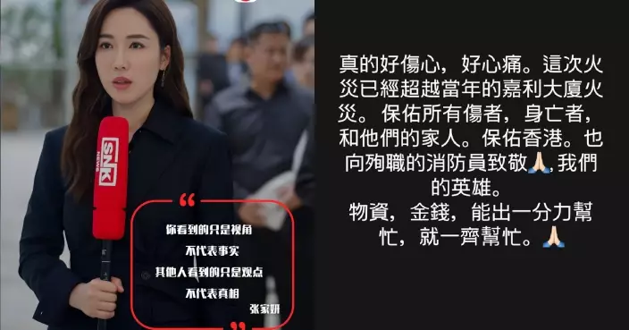 大埔宏福苑五級火奪命 李施嬅呼籲全城集氣：真的很心痛