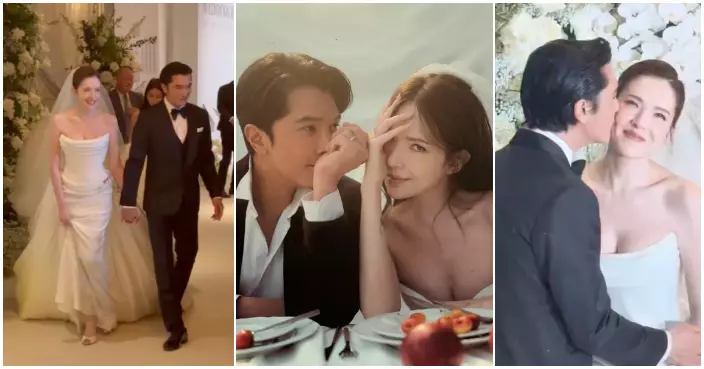 等足4年！邱澤許瑋甯補辦世紀婚禮  王力宏前妻李靚蕾低胸禮服現身